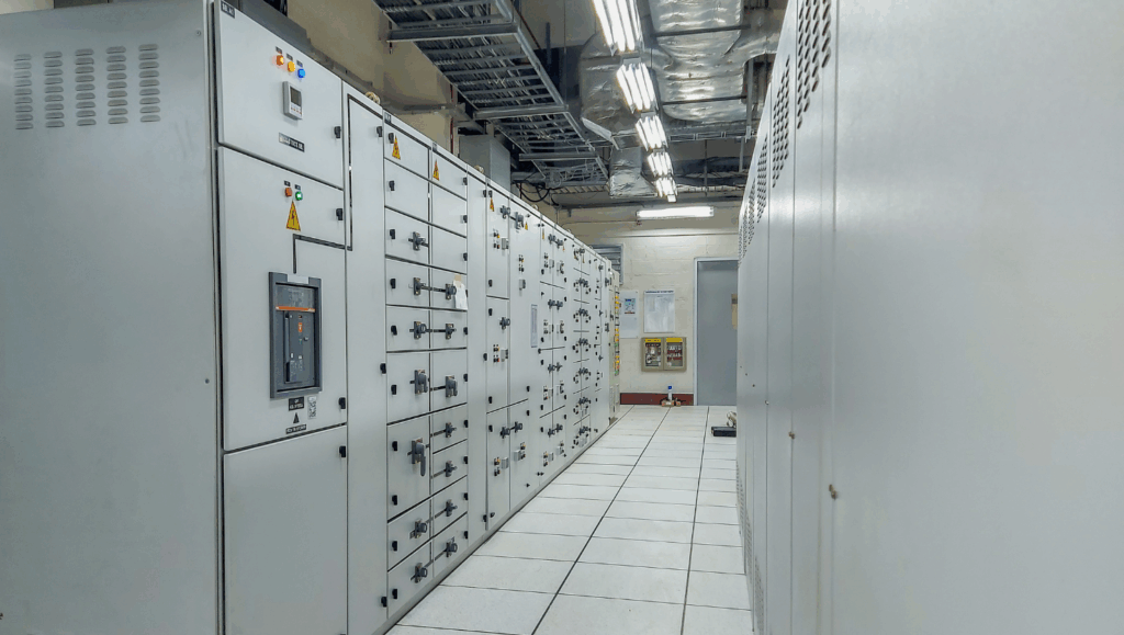 Tôlerie Boîtier d'armoires électriques comme exemple de tôlerie dans la construction de machines