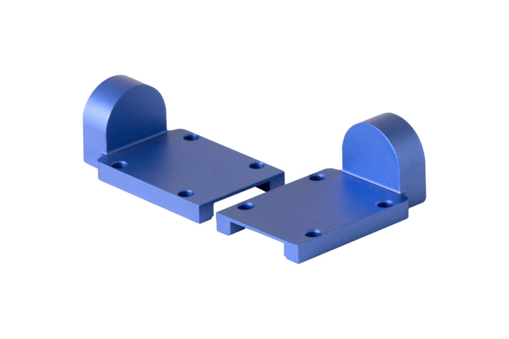 blue anodized aluminum milled parts