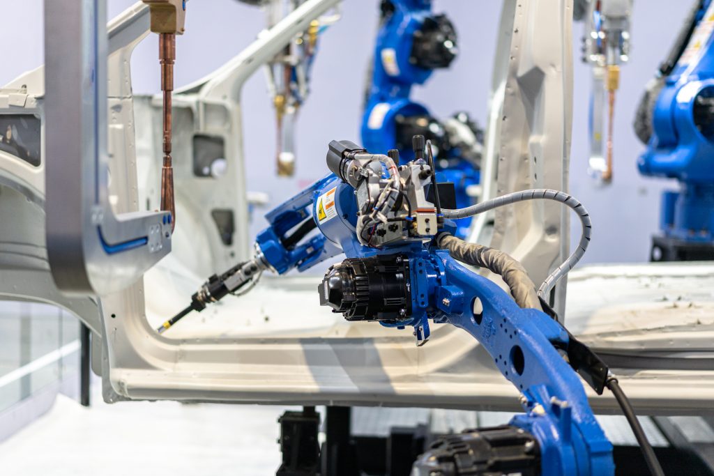 Robot,Arm,In,Automobile,Production,Line