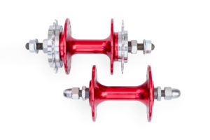 Red anodized aluminum turned parts